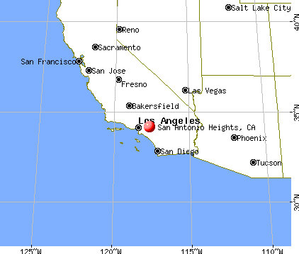 San Antonio Heights, California map