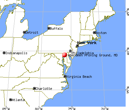 Aberdeen Proving Ground, Maryland map