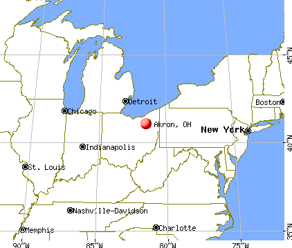 Akron, Ohio map