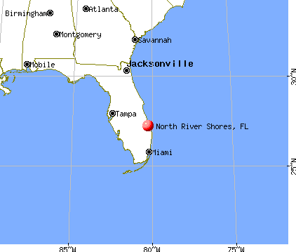 North River Shores, Florida map
