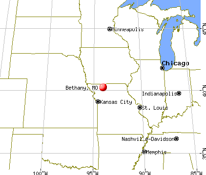Bethany, Missouri map