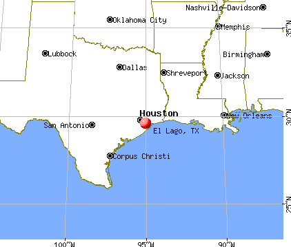 El Lago, Texas map