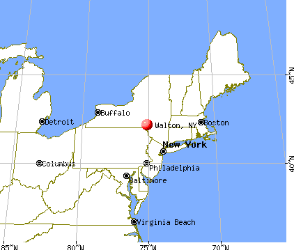 Walton, New York map