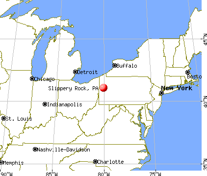 Slippery Rock, Pennsylvania map