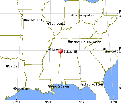 Iuka, Mississippi map