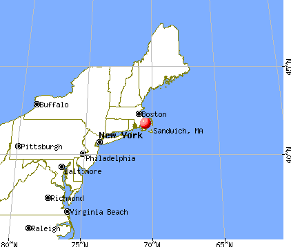 Sandwich, Massachusetts map