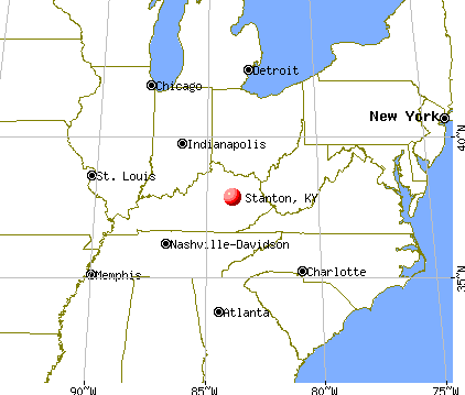 Stanton, Kentucky map