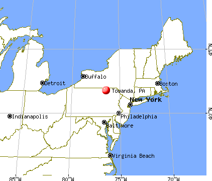 Towanda, Pennsylvania map