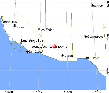 Youngtown, Arizona map