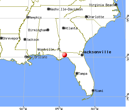 Woodville, Florida map