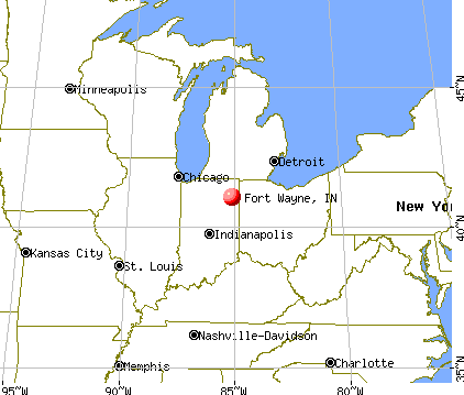 Fort Wayne, Indiana map