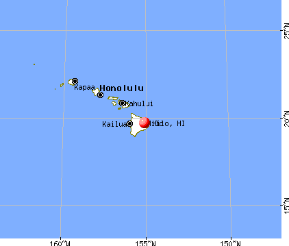Hilo, Hawaii map