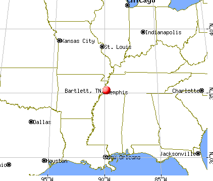 Bartlett, Tennessee map