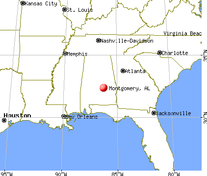 Montgomery, Alabama map