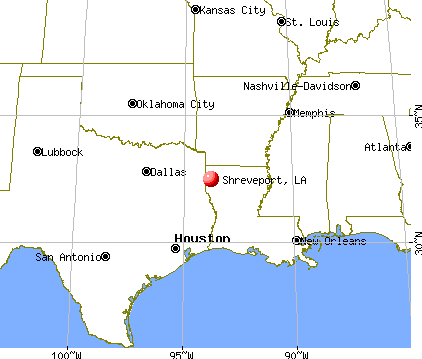 Shreveport, Louisiana map