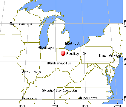 Findlay, Ohio map