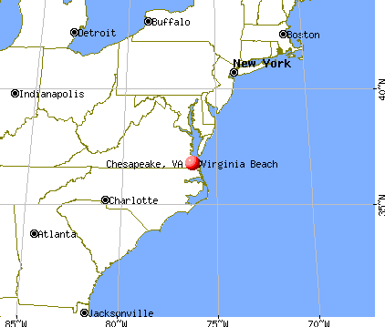 Chesapeake, Virginia map