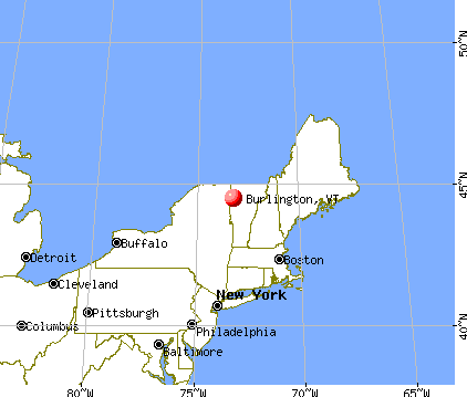 Burlington, Vermont map