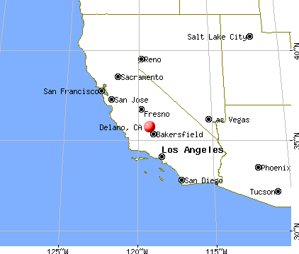 Delano, California map