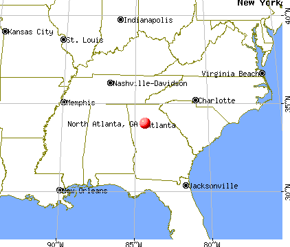 North Atlanta, Georgia map