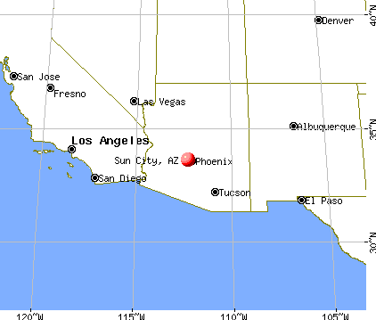 Sun City, Arizona map