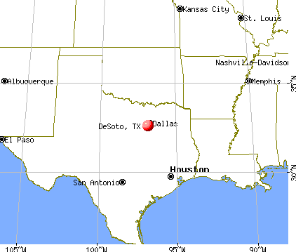 DeSoto, Texas map