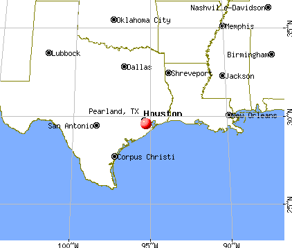 Pearland, Texas map