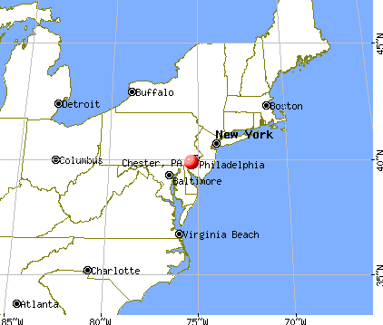 Chester, Pennsylvania map
