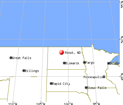 Minot, North Dakota map
