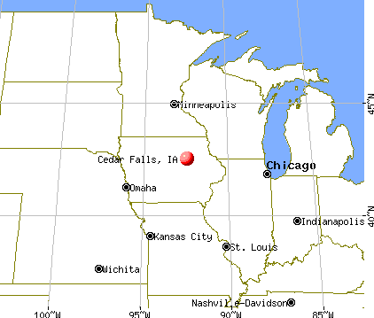 Cedar Falls, Iowa map