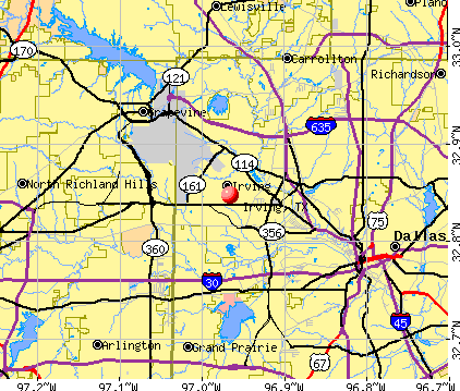 Irving, TX map