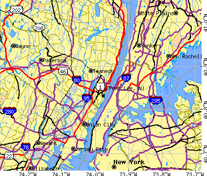 Fort Lee, NJ map