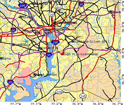 Oxon Hill-Glassmanor, MD map