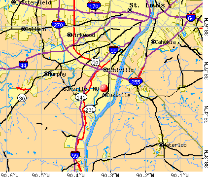 Oakville, MO map