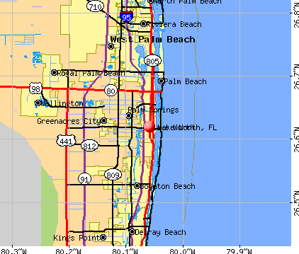 Lake Worth, FL map