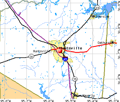 Huntsville, TX map