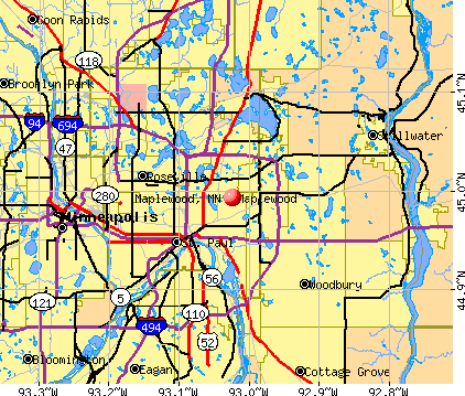 Maplewood, MN map