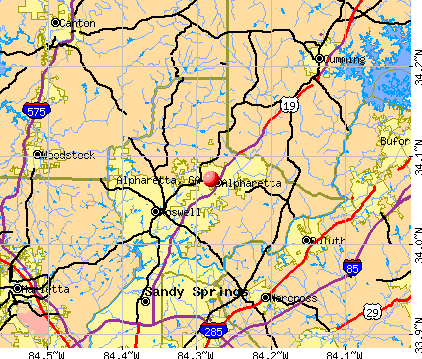 Alpharetta, GA map