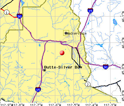 Butte-Silver Bow, MT map