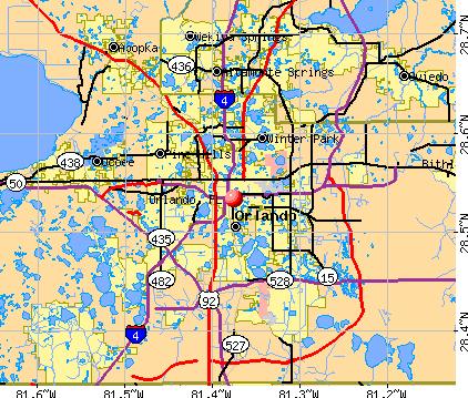 Orlando, FL map