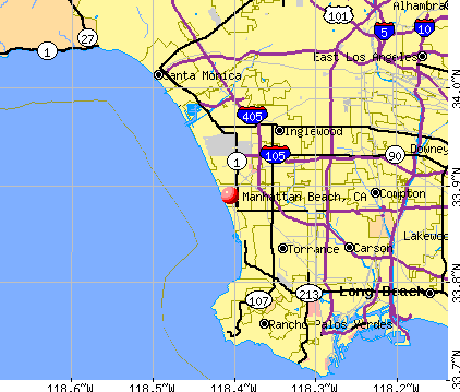 Manhattan Beach, CA map