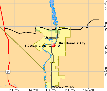 Bullhead City, AZ map
