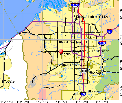 Kearns, UT map