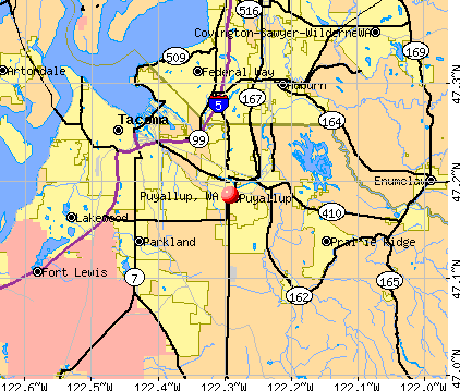 Puyallup, WA map