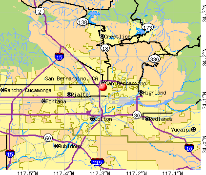 San Bernardino, CA map