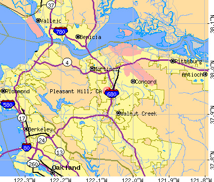 Pleasant Hill, CA map