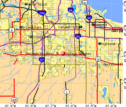 Chicago Heights, IL map