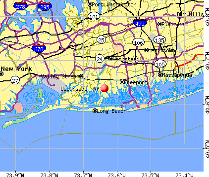 Oceanside, NY map