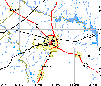 Lufkin, TX map