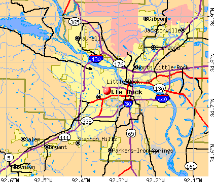 Little Rock, AR map